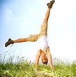 happy girl in the mountains