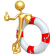 Gold Guy With Life Preserver