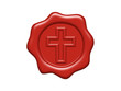 Wachs Siegel Kreuz
