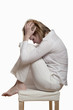 young woman with the burnout syndrome
