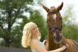 Young woman with horse Young woman with horse