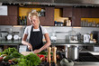 Working in the kitchen Working in the kitchen