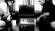 Couple playing chess,time lapse
