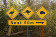 Australisches Hinweisschild in Nahaufnahme