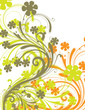 floral ecolo vert et orange