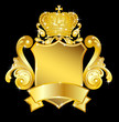 goldenes wappen mit krone