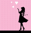 Girl with hearts