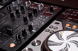 DJ's mixer and headphones