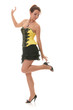 Sweet youg woman in yellow dress
