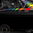 Photographie : Car racing design in black. Vector layered.