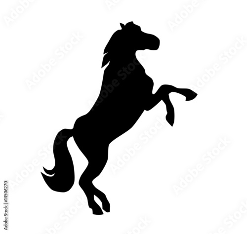 mustang logo silhouette. Silhouette of the black horse