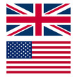Flags UK (Union Jack) and USA