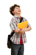Boy smiling isolated on white background