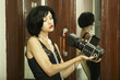 Young photographing lady