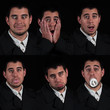 multiplefaces on black background multiplefaces on black background