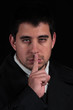 Male portrait isolated on black background Male portrait isolated on black background
