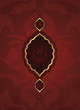 Antique ottoman turkish golden illustration design