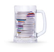 mug of pile magazines