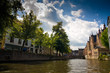 Kanal in Bruegge, Belgien