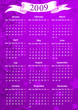 European pink floral calendar