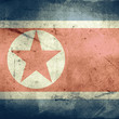 Grunge flag of north korea