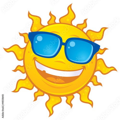 clip art sun with sunglasses. Sun Wearing Sunglasses