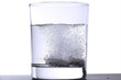 Two effervescent tablets in glass Two effervescent tablets in glass