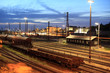 Augsburg Hauptbahnhof am Abend