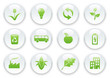 Vector illustration of green ecology icon set Vector illustration of green ecology icon set