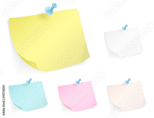 post-it note with push pin