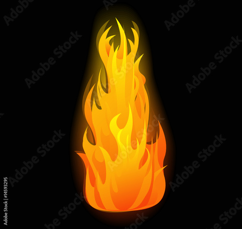 clip art fire flames. Vector glowing fire flame on