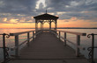 pergola au coucher du soleil