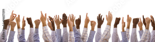 Photo: multiracial hands multiracial hands