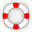Lifebuoy on a white background. Isolated 3D image