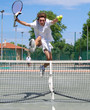Photo: Tennis - Saut de vainqueur de fin de match Tennis - Saut de vainqueur de fin de match