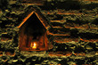 Foto: candle in a wall candle in a wall