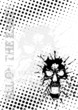 skull dots poster background