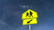 School Crossing Sign Time Lapse School Crossing Sign Time Lapse