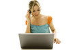 Woman with headset