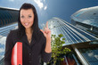 business woman in office centre