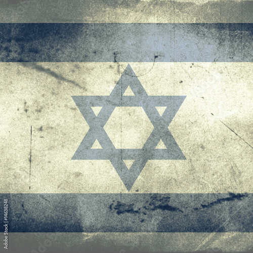 Illustration: grunge flag of israel with shadow grunge flag of israel with shadow