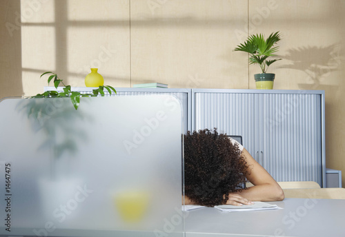 Woman+asleep+on+desk