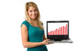 Young Woman Holding Laptop Computer