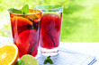 Fruit punch in glasses Fruit punch in glasses