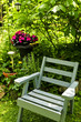 Chair in green garden Chair in green garden