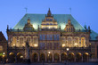 Bremer Rathaus zur blauen Stunde