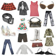 big collection of females dress