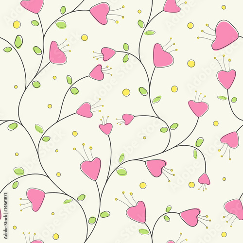 wallpaper vector flower. vector seamless cute flowers