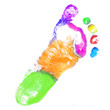 Multicolor baby right footprint Multicolor baby right footprint
