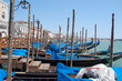Gondolas on the water of the Grand Canal